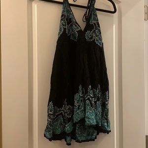 Black and teal beach cover up from Aruba